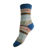 Joya Socks Woolmix Scandi blue/cream/brown