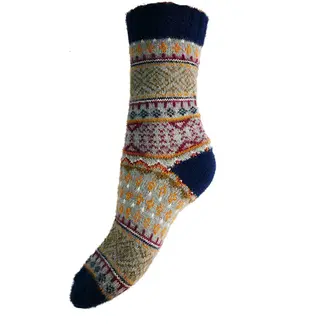 Gemjar Socken Wollmix Scandi blue/grey/burgundy