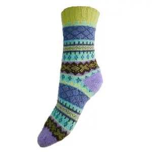 Gemjar Socken Wollmix Scandi purple/turquoise