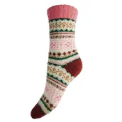 Joya Socken Wollmix Scandi cream/pink/brown