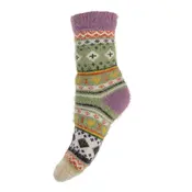 Joya Socks Woolmix Scandi olive/purple