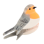 Red Cuckoo Hair Claw Clip Robin