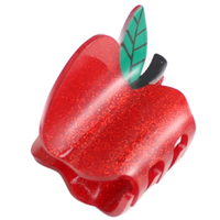 Red Cuckoo Hair Claw Clip Apple red