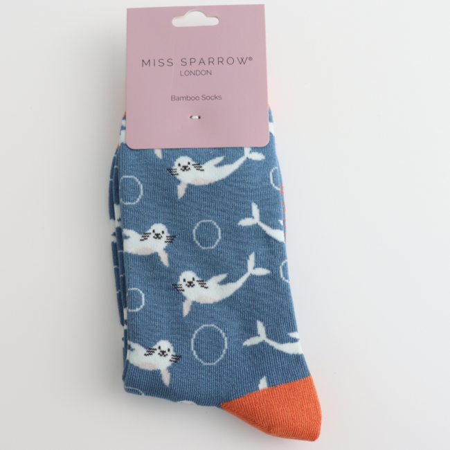 Socken Bamboo Seals denim