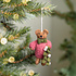 Sjaal met Verhaal Felt Christmas Hanger Meneer Beer cyclaam