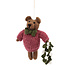 Sjaal met Verhaal Felt Christmas Hanger Meneer Beer cyclaam