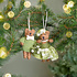 Sjaal met Verhaal Felt Christmas Hanger Meneer Beer mistletoe groen