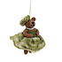 Sjaal met Verhaal Felt Christmas Hanger Mevrouw Beer mistletoe groen