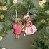 Sjaal met Verhaal Felt Christmas Hanger Mevrouw Beer oudroze
