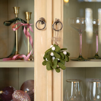 Sjaal met Verhaal Felt Christmas Hanger Mistletoe Large