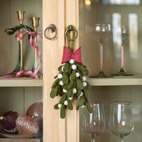 Sjaal met Verhaal Felt Christmas Hanger Mistletoe Strik XL