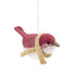 Sjaal met Verhaal Felt Christmas Hanger Vogeltje cyclaam