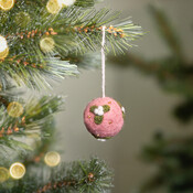 Sjaal met Verhaal Filz Weihnachtshänger Mistletoe Small oudroze