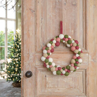 Sjaal met Verhaal Christmas Wreath Viltballetjes Mistletoe Dreams