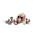 Sjaal met Verhaal Felt Nativity Scene cyclaam/oudroze