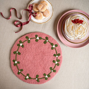 Sjaal met Verhaal Filz-Untersetzer 35 cm rond Mistletoe Dreams