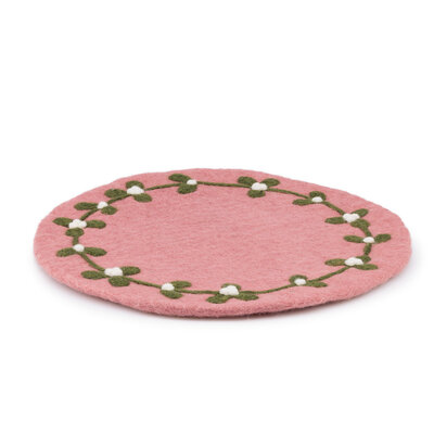Sjaal met Verhaal Felt coaster 35 cm rond Mistletoe Dreams