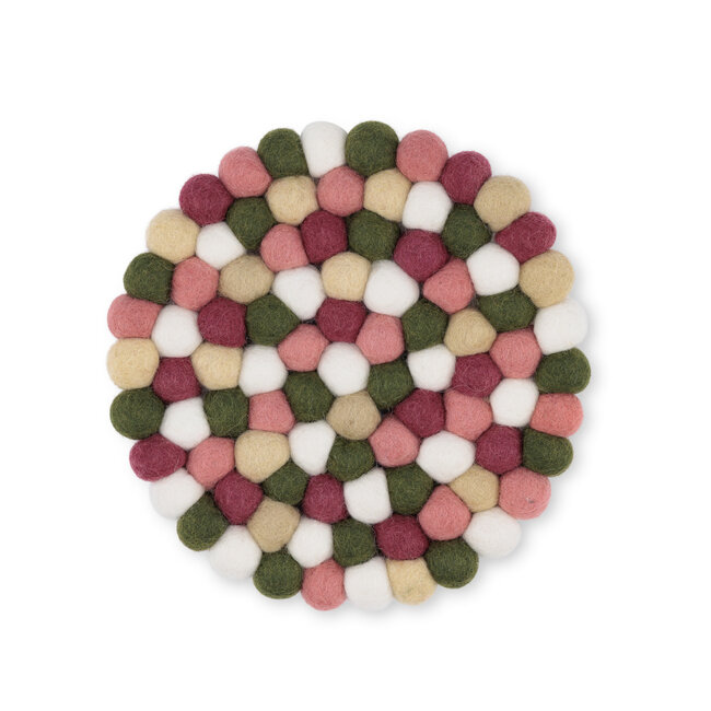 Filz-Untersetzer 20 cm rond Bolletjes Mistletoe Dreams