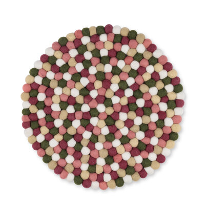 Sjaal met Verhaal Filz-Untersetzer 40 cm rond Bolletjes Mistletoe Dreams