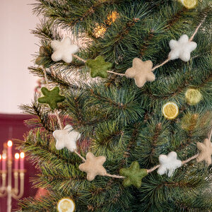 Sjaal met Verhaal Felt Garland Ster Mistletoe