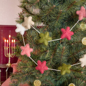 Sjaal met Verhaal Filzgirlande Ster Mistletoe Dreams