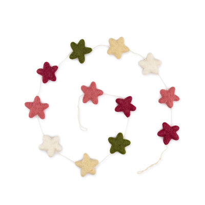 Sjaal met Verhaal Felt Garland Ster Mistletoe Dreams