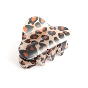 Red Cuckoo Hair Claw Clip Oval Leopard
