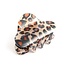 Red Cuckoo Hair Claw Clip Oval Leopard