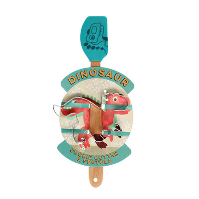Rex London Cookie Cutter & Mini Spatula Baby Dinos