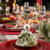 Sjaal met Verhaal Felt Decoration Muis met Mistletoe
