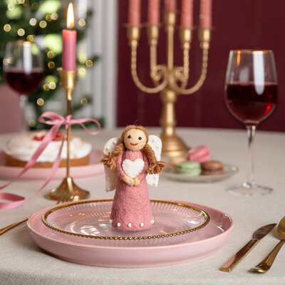 Sjaal met Verhaal Felt Decoration Kerstengeltjes Mistletoe Dreams assorti