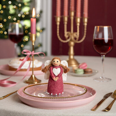 Sjaal met Verhaal Felt Decoration Kerstengeltjes Mistletoe Dreams assorti