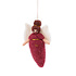 Sjaal met Verhaal Felt Christmas Hanger Engeltje cyclaam
