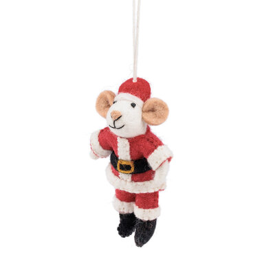 Sjaal met Verhaal Filz Weihnachtshänger Muis Kerstmuis