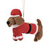 Sjaal met Verhaal Felt Christmas Hanger Teckel Kerstman