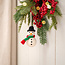 Sjaal met Verhaal Felt Christmas Hanger Sneeuwpop red/green
