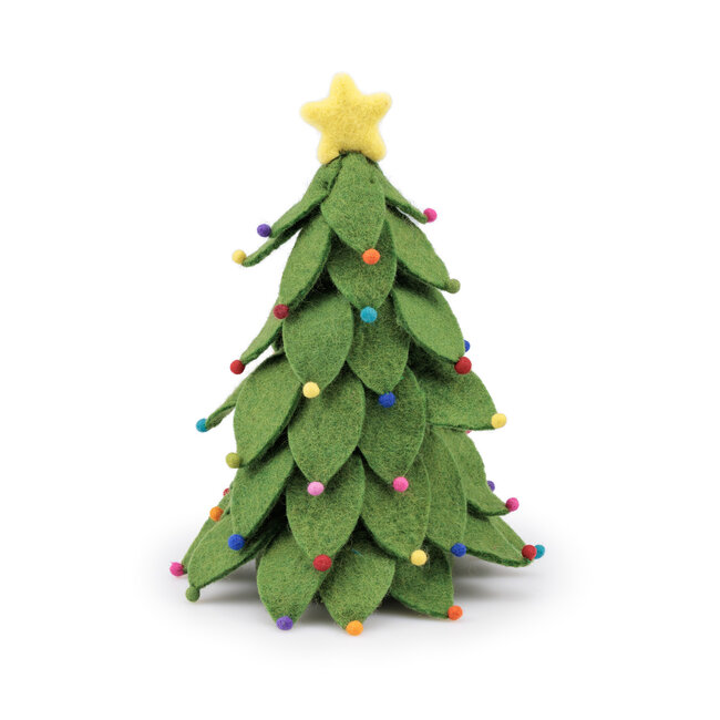Felt Decoration Kerstboom green/multicolor