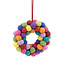 Felt Christmas Hanger Krans Viltballetjes Small multicolor