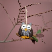 Sjaal met Verhaal Felt Hanger Bos Uil