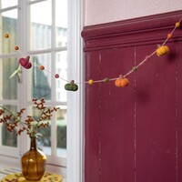 Sjaal met Verhaal Felt Garland Pompoen herfsttinten