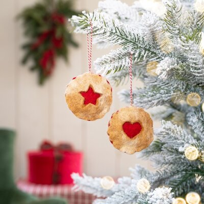 Sjaal met Verhaal Felt Christmas Hanger Linzer Koekje assorti