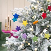 Sjaal met Verhaal Felt Garland Ster multicolor