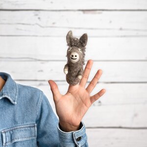 Sjaal met Verhaal Fingerpuppen Ezel