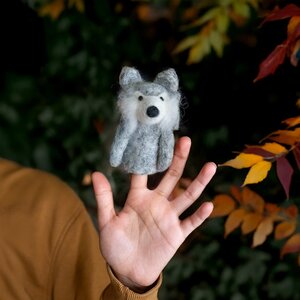 Sjaal met Verhaal Fingerpuppen Wolf