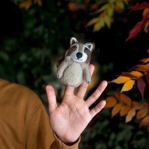 Sjaal met Verhaal Fingerpuppen Wasbeer