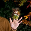 Sjaal met Verhaal Fingerpuppen Uil met Boek