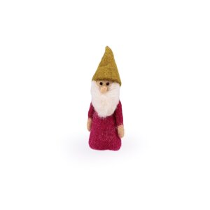 Sjaal met Verhaal Fingerpuppen Kabouter burgundy