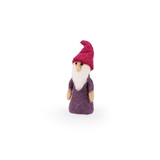 Sjaal met Verhaal Finger Dolls Kabouter paars