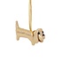 Sjaal met Verhaal Felt Christmas Hanger Teckel goud
