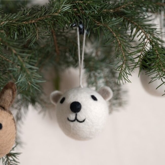 Filz Weihnachtshänger Bal Winterdieren assorti
